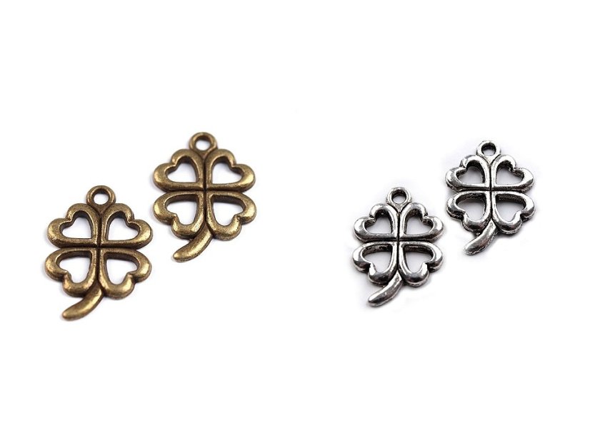 Přívěsek čtyřlístek 15x21 mm