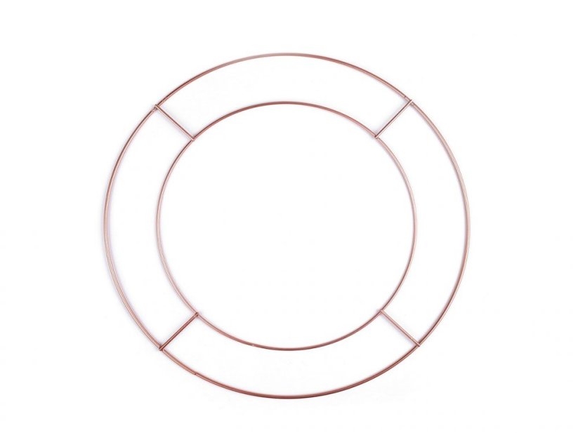 Dvojitý kovový kruh na lapač snů / k dekorování Ø30 cm