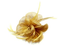 Fascinátor / brož květ s peřím