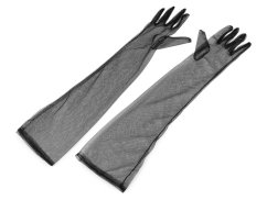 Dlouhé společenské rukavice tylové