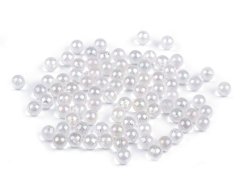 Perly / kuličky bez dírek Ø6 mm k nýtování duhované