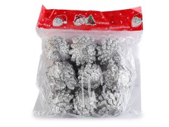 Vánoční šišky metalické k zavěšení