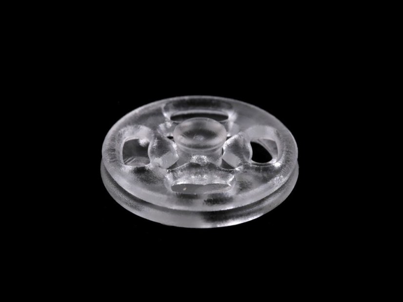 Plastové patentky / stiskací knoflíky transparentní Ø13 mm, Ø15 mm