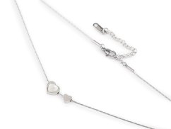 Náhrdelník z nerezové oceli srdce s perletí