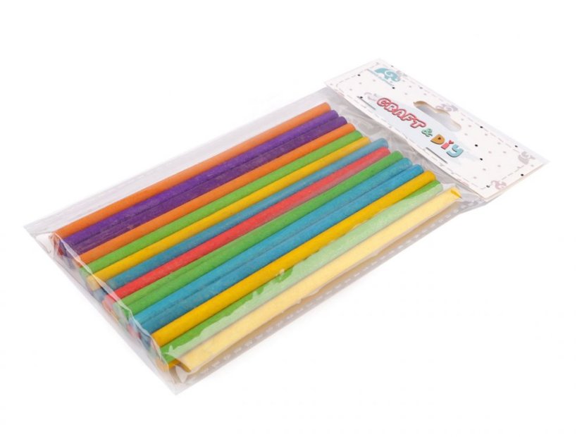 Dřevěné tyčky barevné délka 15 cm