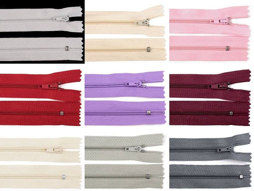 Spirálový zip šíře 3 mm délka 35 cm pinlock
