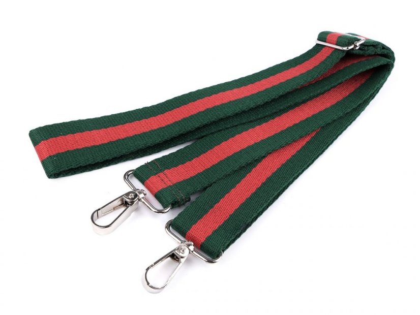 Textilní ucho / popruh na tašku s karabinami délka 79-142 cm