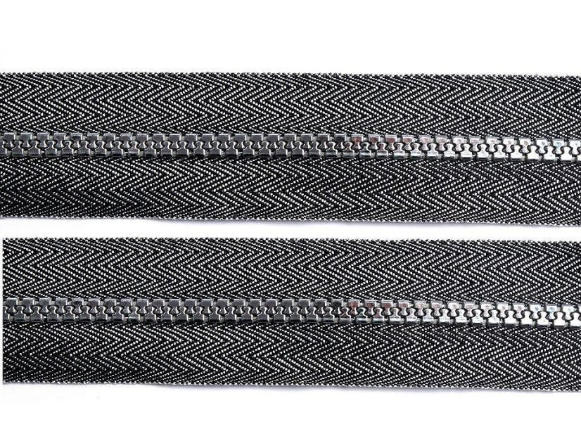 Zip kostěný 5 mm metráž zlato a stříbro