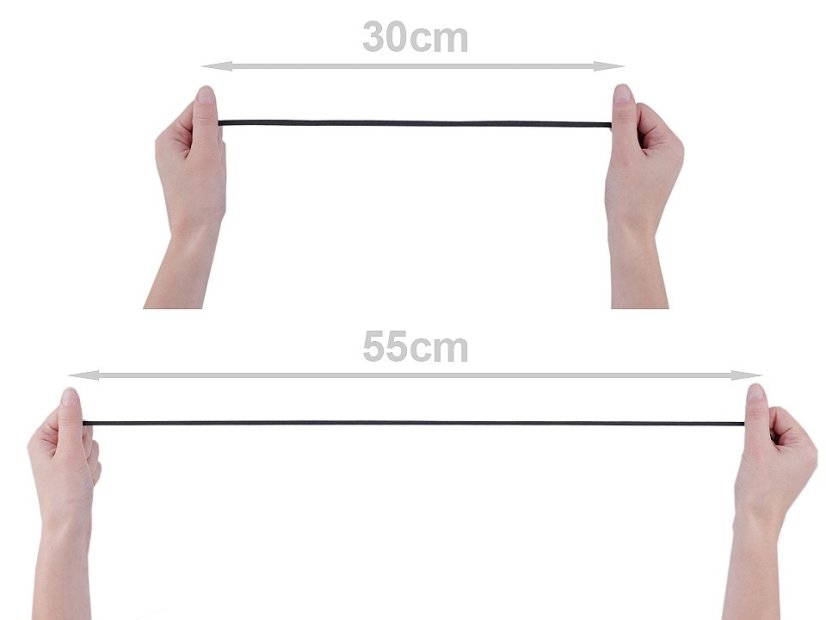 Prádlová pruženka na kartě šíře 5 mm, 7 mm