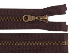Staromosazný zip šíře 5 mm délka 80 cm bundový