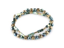 Pružné náramky z hematitu sada 2 ks