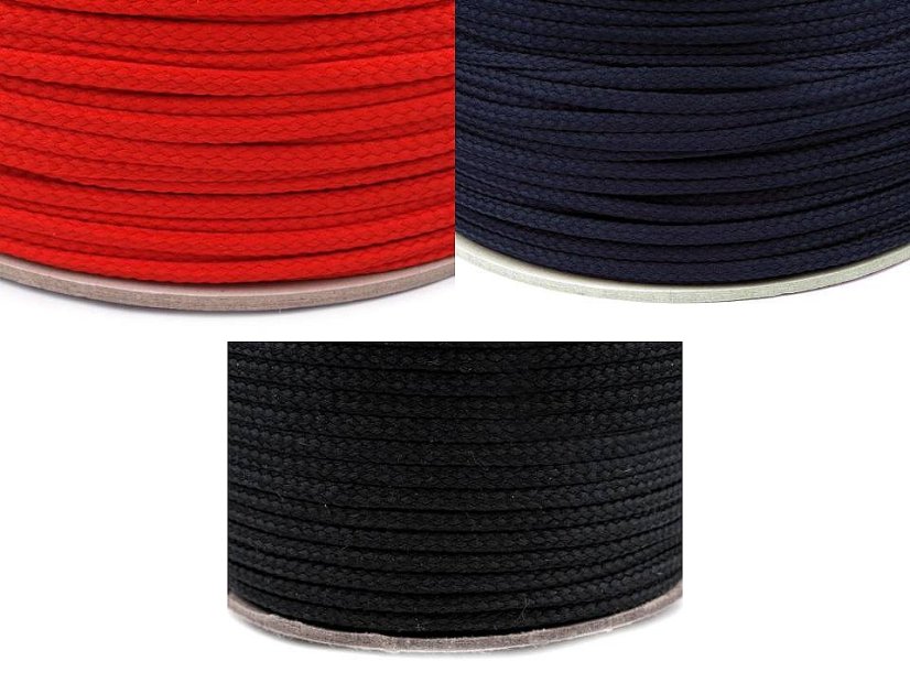 Oděvní šňůra PES Ø4 mm