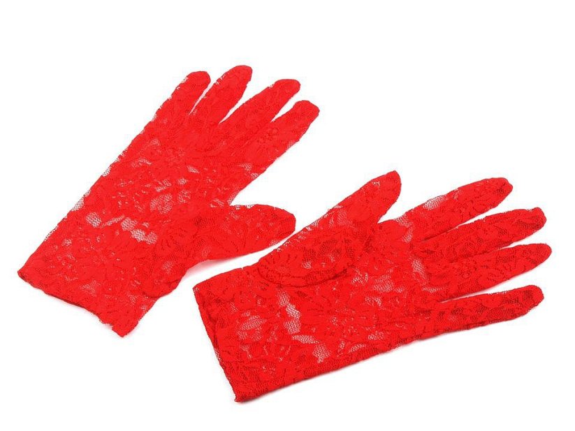 Společenské rukavice krajkové