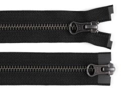 Zip kovový YKK No 5 dělitelný 2 jezdce / dvoucestný 60 cm na kožené bundy