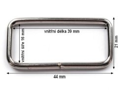 Průvlek / vsuvka šíře 39 mm