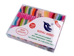 Příze vyšívací typ mouline King Bird sada 100 ks/8 m