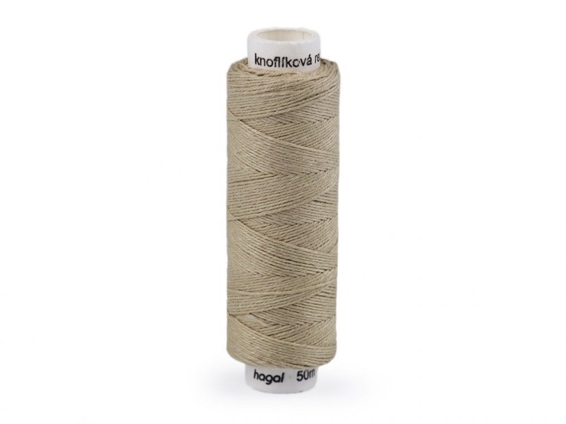 Nitě lněné knoflíkové 50 m