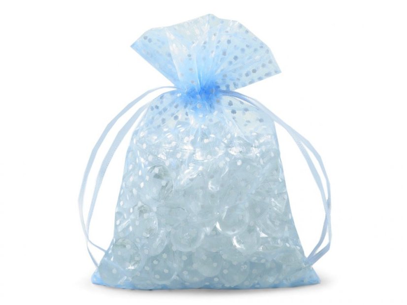 Dárkový pytlík puntíky 13x18 cm organza