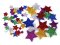 Samolepicí pěnová guma Moosgummi hvězdy s glitry - mix velikostí