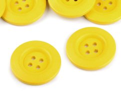 Dřevěný dekorační knoflík čtyřdírkový 40 mm