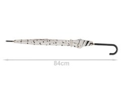 Dámský vystřelovací deštník s puntíky a perlami