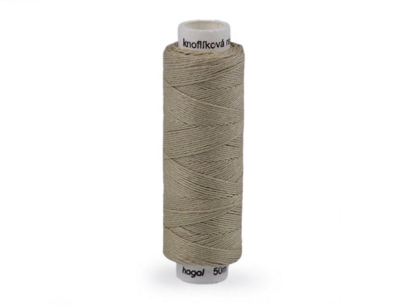 Nitě lněné knoflíkové 50 m