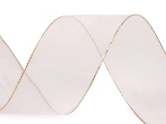 Monofilová stuha s lurexem šíře 40 mm