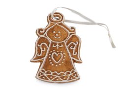 Vánoční perníček k dekorování vánočních stromků a věnců - anděl