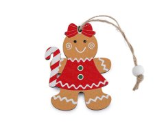 Vánoční dřevěné perníčky k zavěšení