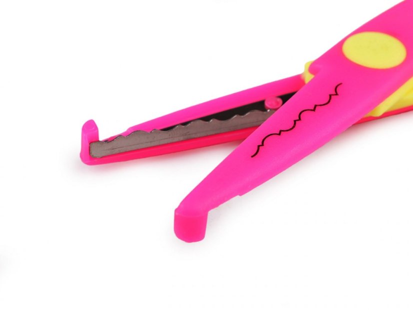Nůžky dětské s kreativní vlnovkou a vroubky délka 13 cm