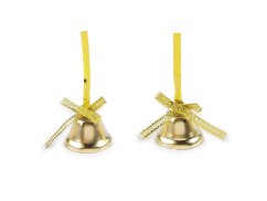 Zvoneček s lurexovou mašličkou a drátkem Ø25 mm