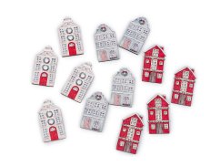 Dřevěné mini domečky 12 ks