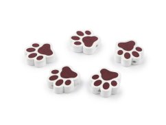 Dřevěné korálky tlapky 20x20 mm