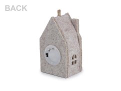 Filcový domeček svítící k zavěšení