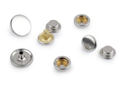 Oboustranné kovové druky Ø15 mm na silné látky nerezové