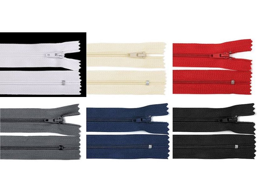 Spirálový zip šíře 3 mm délka 14 cm autolock