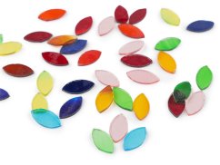 Mozaikové kamínky skleněné lístky barevný mix