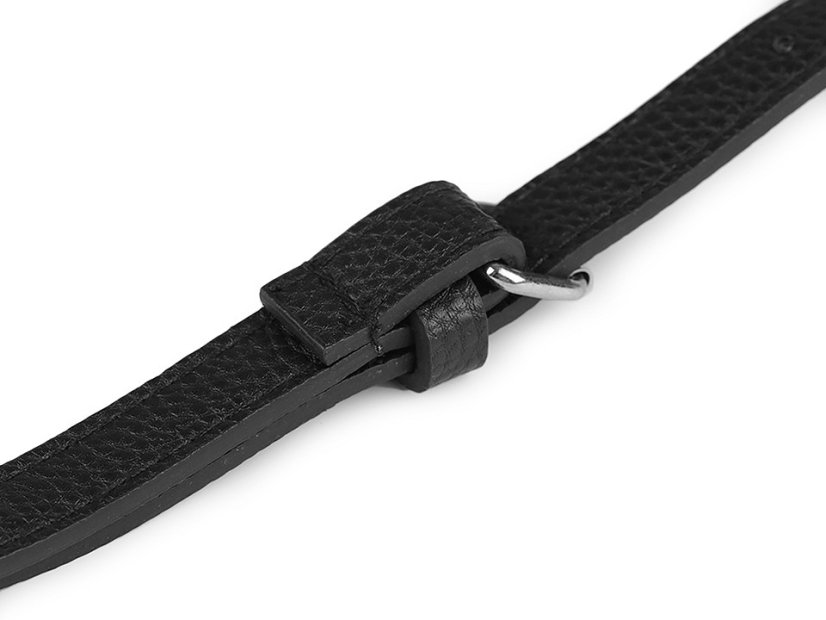 Koženkový popruh / ucho s karabinami na kabelku délka 113-123 cm