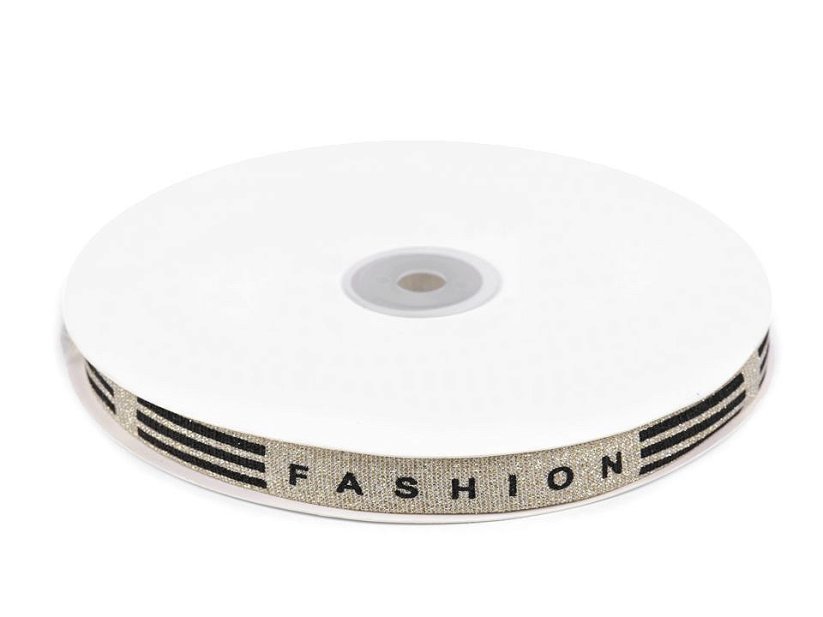 Lampas / oděvní stuha s lurexem Fashion šíře 15 mm