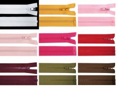 Kostěný zip šíře 5 mm délka 60 cm bundový