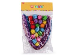 Kreativní sada chlupaté drátky a bambulky s lurexem