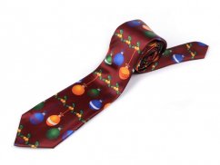 Saténová vánoční kravata
