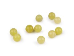 Jadeit citronový syntetický, minerální korálky Ø8 mm