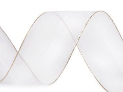 Monofilová stuha s lurexem šíře 40 mm