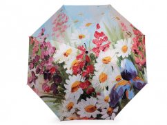 Dámský skládací deštník malované květy