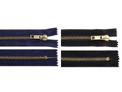 Kovový zip šíře 6 mm délka 12 cm