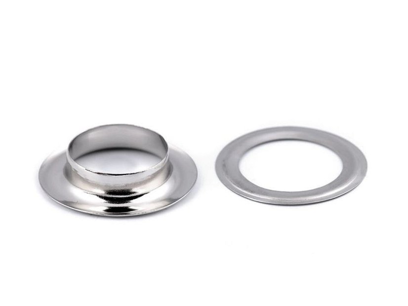 Průchodky s podložkou vnitřní Ø12 mm / vnější Ø21 mm lesklé