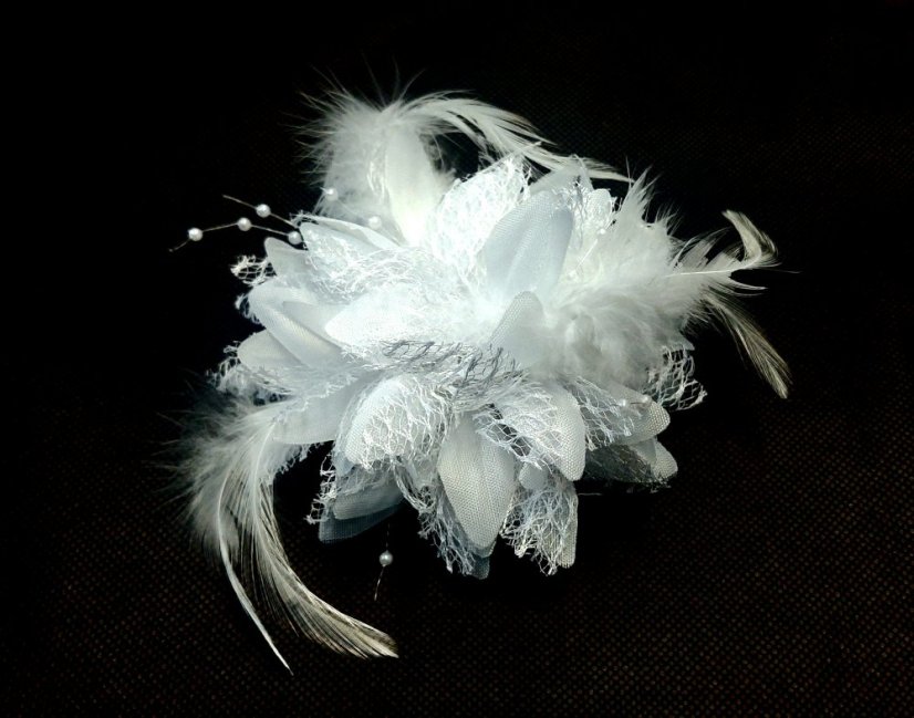 Brož / ozdoba chryzantéma Ø11 cm