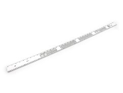 Krejčovský metr / pravítko s velikostními tabulkami délka 100 cm