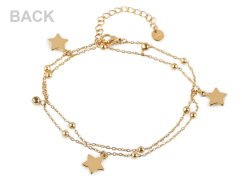 Náramek z nerezové oceli dvojitý, hvězdička